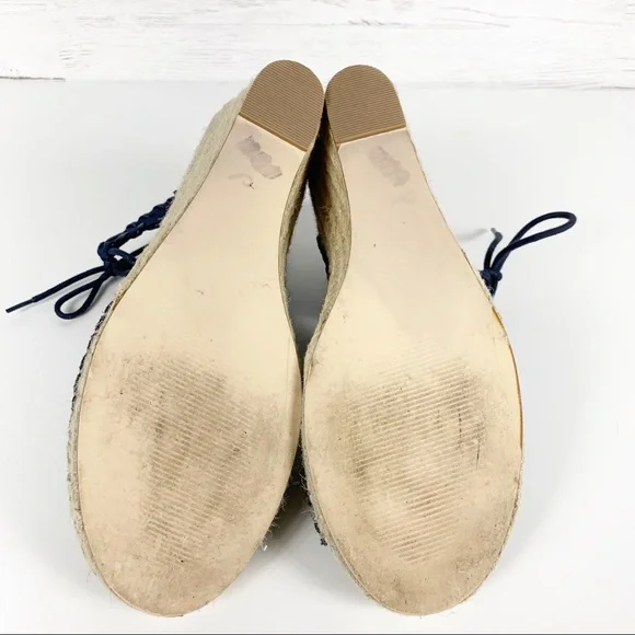 Sole Society • Amethyst Navy Espadrille Wedges - Picture 7 of 8
